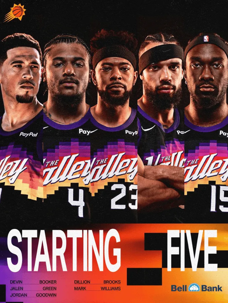 开云体育官网-太阳今日首发：布克、杰伦-格林、古德温、狄龙和马威